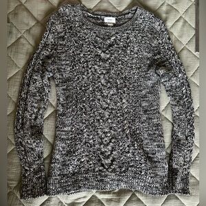Old Navy Women’s Cable-Knit Crewneck Sweater - Black & White